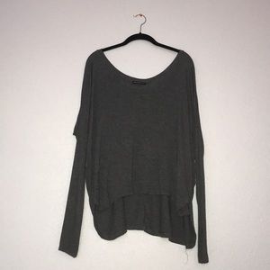 Soft grey long sleeves top